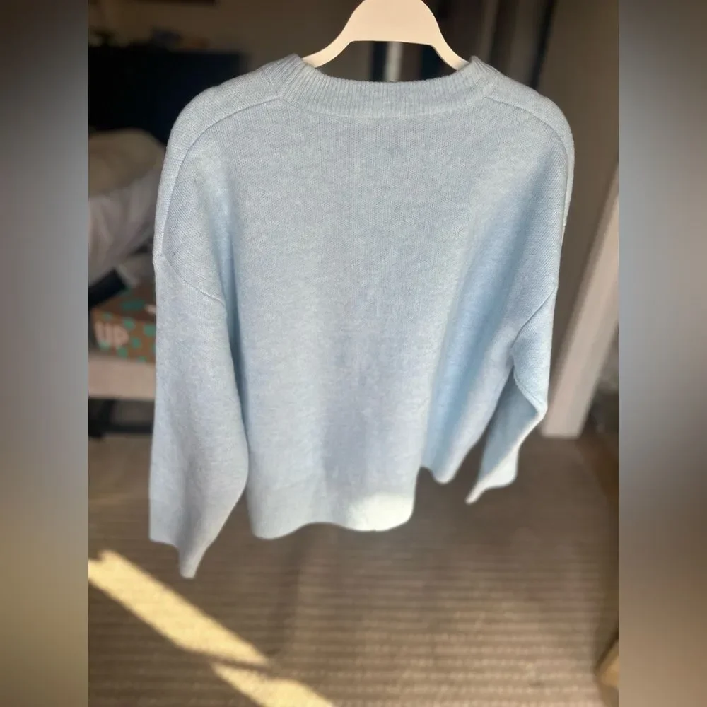 Michael Stars - PERFECT SPRING SWEATER in size Small, Lt Blue NWOT - Picture 5 of 9